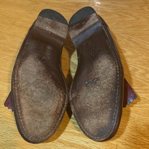 Magnanni Burgundy Leather Tassel Loafers main image 8
